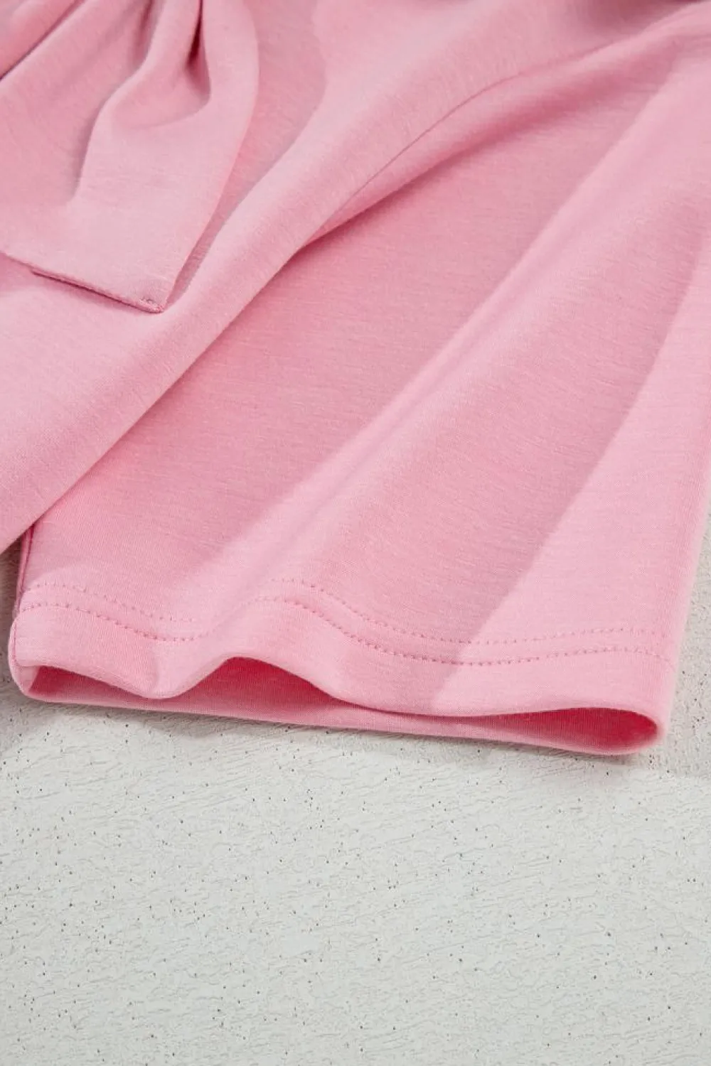 Outlet Dear-Lover Bow Applique Half Sleeve T-shirt Pink