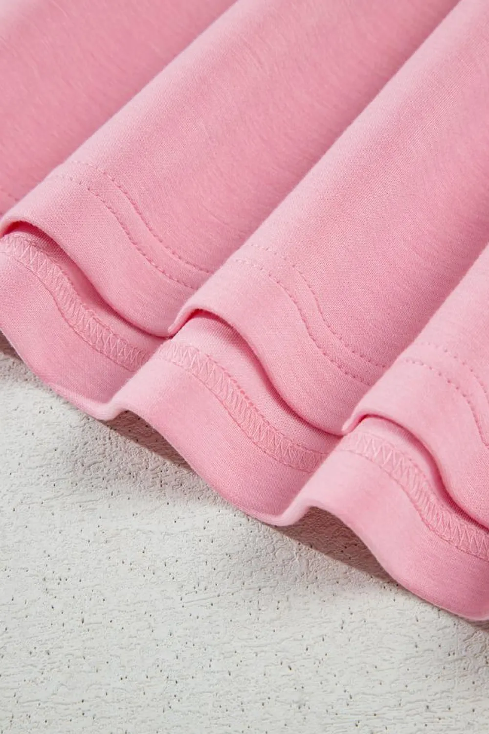 Outlet Dear-Lover Bow Applique Half Sleeve T-shirt Pink