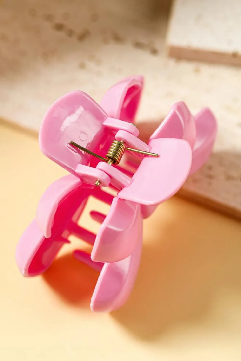 Sale Dear-Lover Bow Knot Shape Glossy Hair Claw Clip Pink