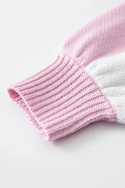 Best Dear-Lover Checkered Bishop Sleeve Sweater Pink