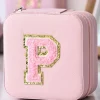 Sale Dear-Lover Chenille P Patch Small Jewelry Box Pink