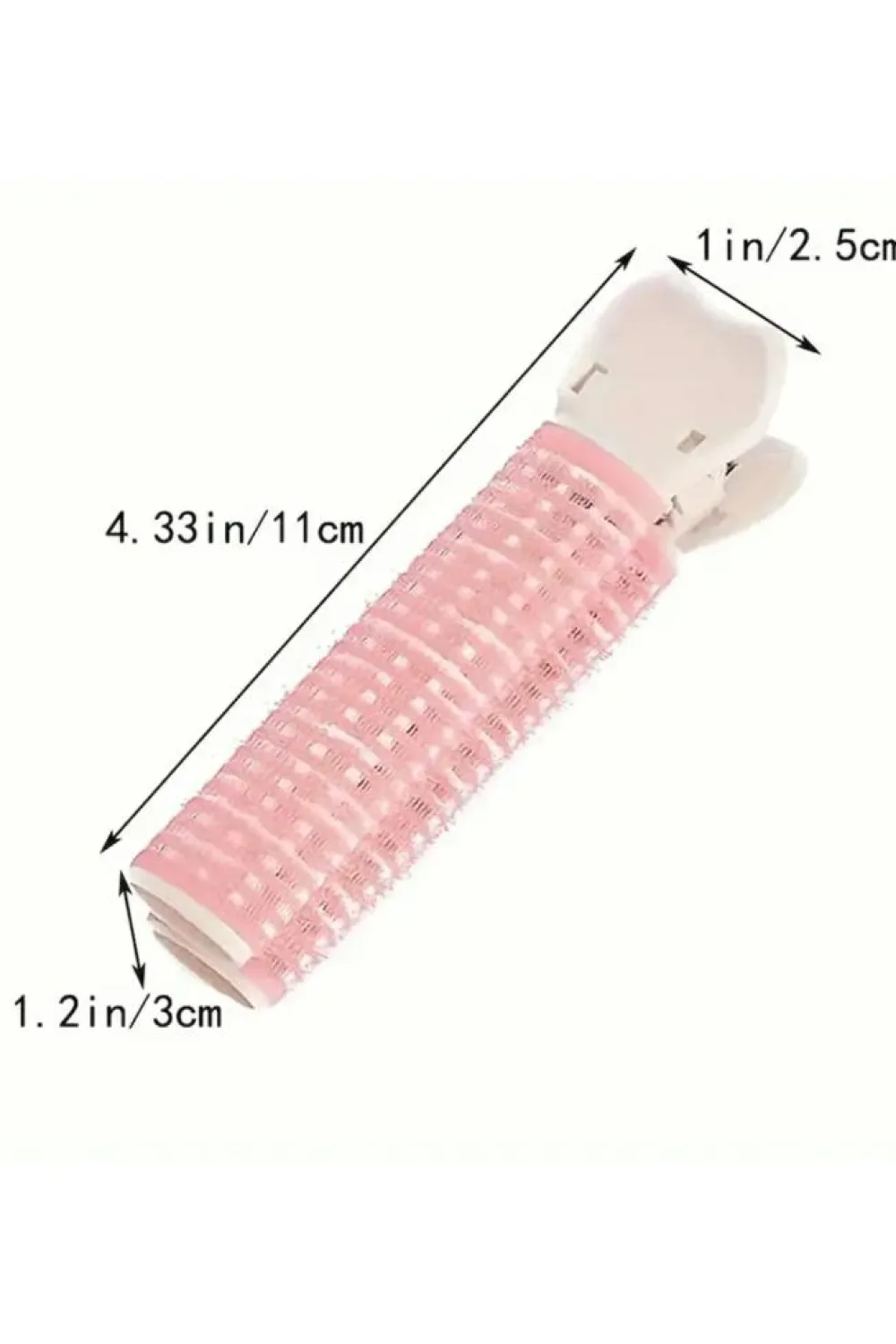 Fashion Dear-Lover Color Block Plastic Heatless Bouffant Hair Clip Pink