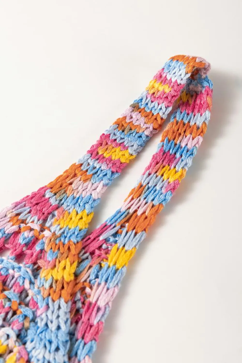 Online Dear-Lover Color Contrast Crochet Loose Fit Sweater Vest Pink