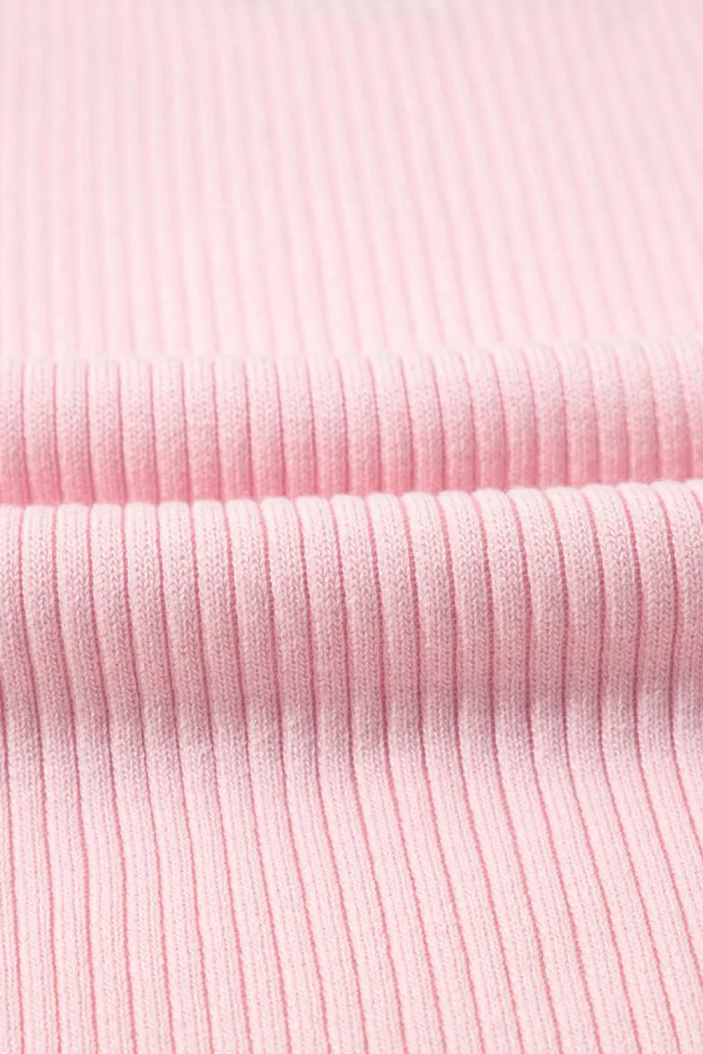 Hot Dear-Lover Colorblock Edge Ribbed Knit U Neck Tank Top Pink
