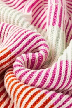 Online Dear-Lover Colorblock Textured Knit Bubble Sleeve Sweater Pink