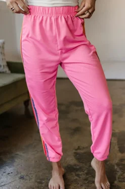 Outlet Dear-Lover Counting Rainbows High Waist Sweatpants Pink