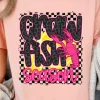 Fashion Dear-Lover Crawfish Season Graphic Casual Tee Pink