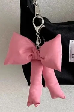 Hot Dear-Lover Cute 3D Bow Knot Keychain Pink