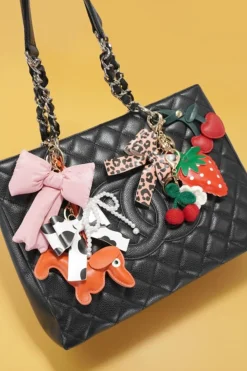 Hot Dear-Lover Cute 3D Bow Knot Keychain Pink