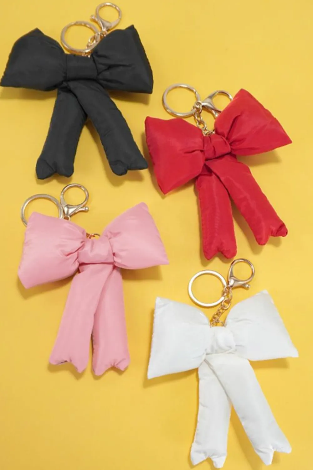 Hot Dear-Lover Cute 3D Bow Knot Keychain Pink
