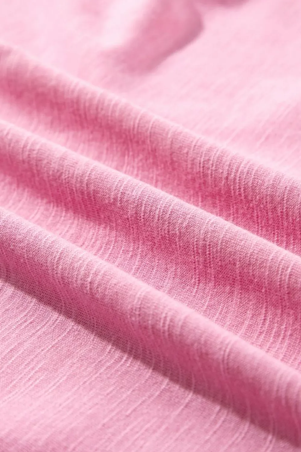 Best Dear-Lover Eyelet Embroidery Scalloped Sleeve Round Neck T Shirt Pink