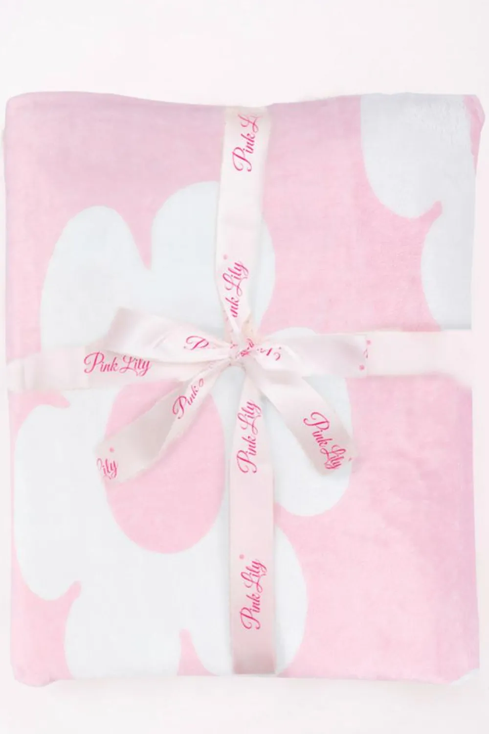 Online Dear-Lover Floral Pattern Square Blanket Pink