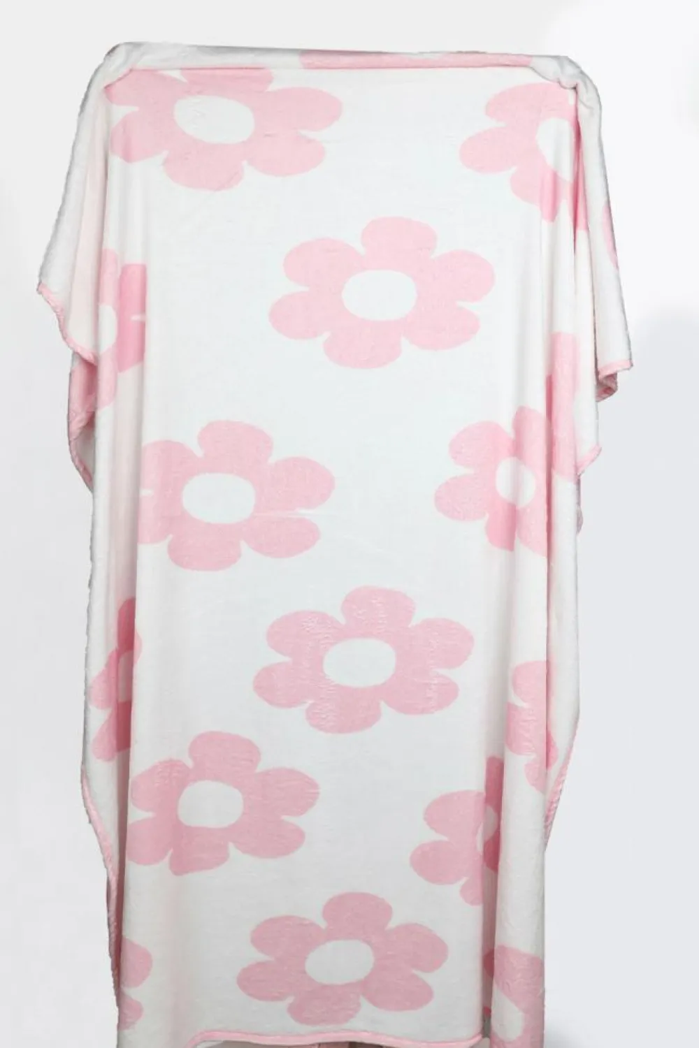 Online Dear-Lover Floral Pattern Square Blanket Pink