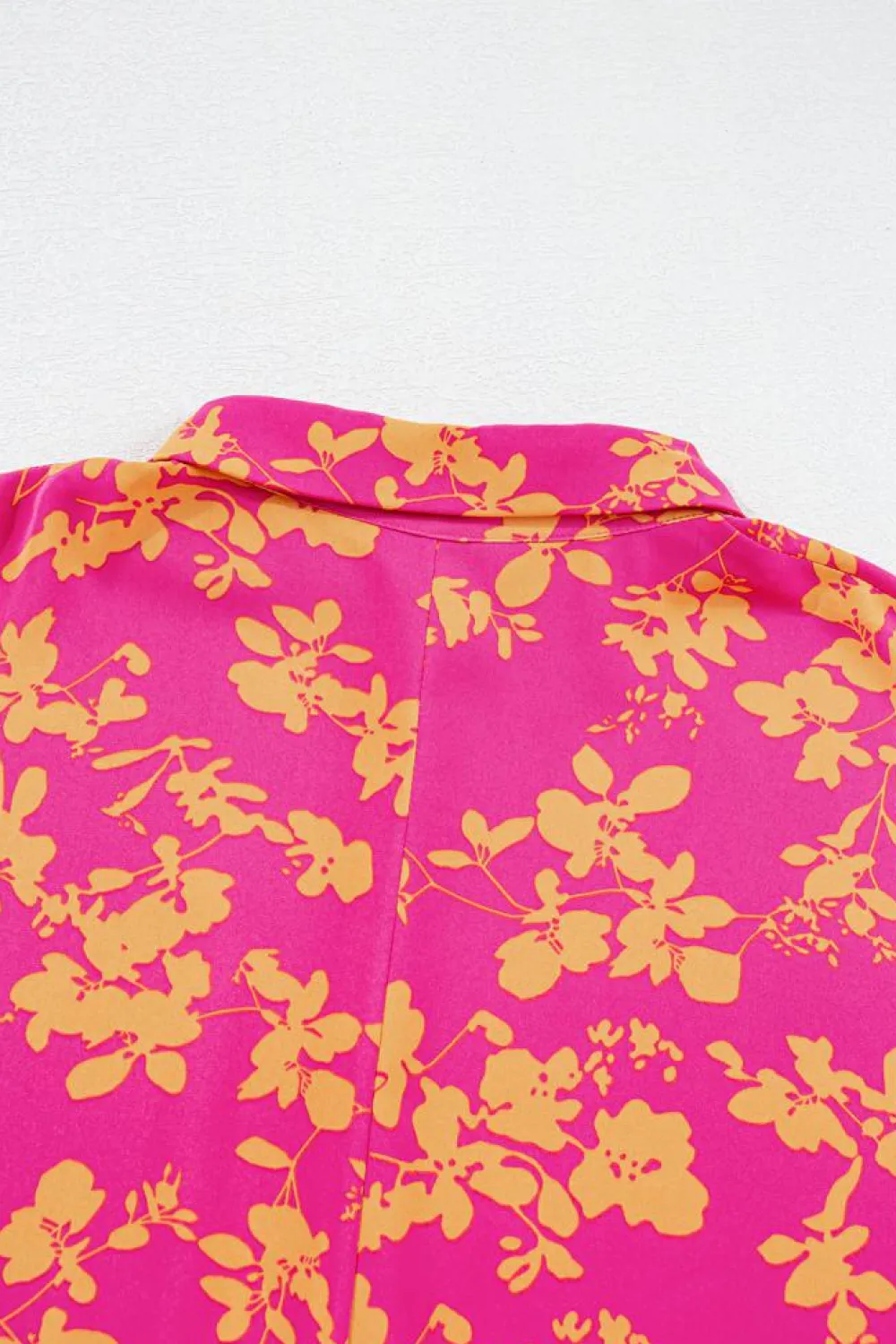 Hot Dear-Lover Floral Print Drawstring Tunic Flowy Short Dress Pink