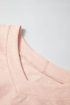 Hot Dear-Lover Flower Patchwork Exposed Seam Oversized High Low Top Pink