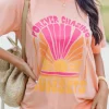 Best Dear-Lover FOREVER CHASING SUNSET Graphic T Shirt Pink
