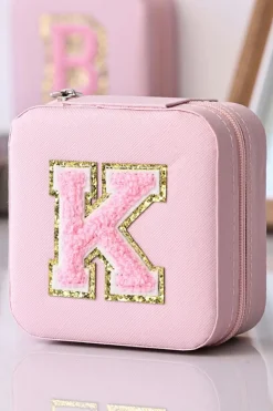 Discount Dear-Lover Initial K Jewelry Organizer Box Pink