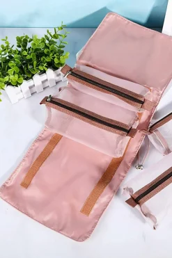 Outlet Dear-Lover Leegoo Detachable 4-in-1 Foldable Makeup Bag Pink