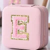 Clearance Dear-Lover Letter E Chenille Patch Jewelry Box Pink