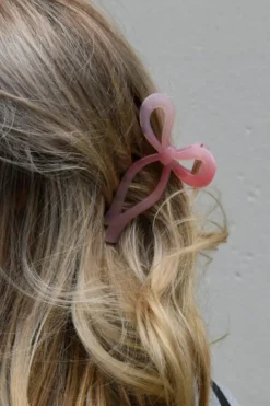 Outlet Dear-Lover Long Tail Bow Knot Shape Claw Clip Pink