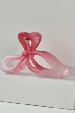 Outlet Dear-Lover Long Tail Bow Knot Shape Claw Clip Pink