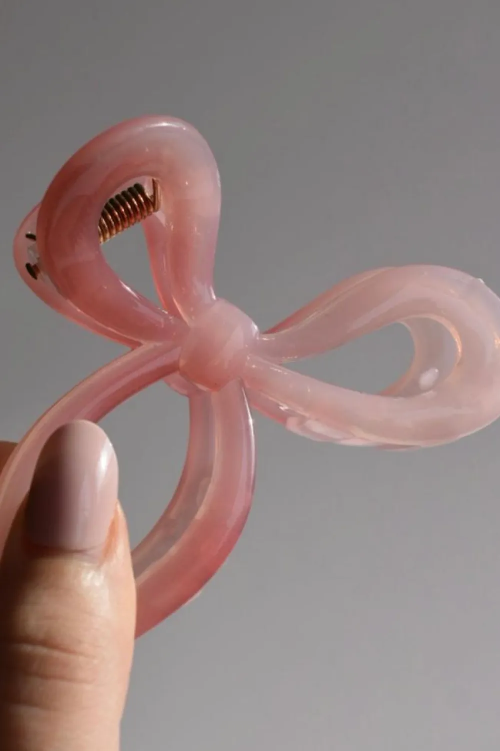 Outlet Dear-Lover Long Tail Bow Knot Shape Claw Clip Pink