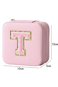 Discount Dear-Lover Portable Chenille T Small Jewelry Box Pink