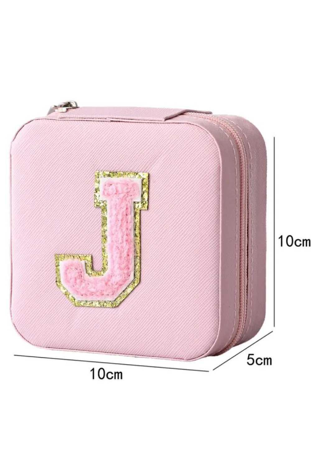 Online Dear-Lover Portable Initial J Jewelry Box Pink