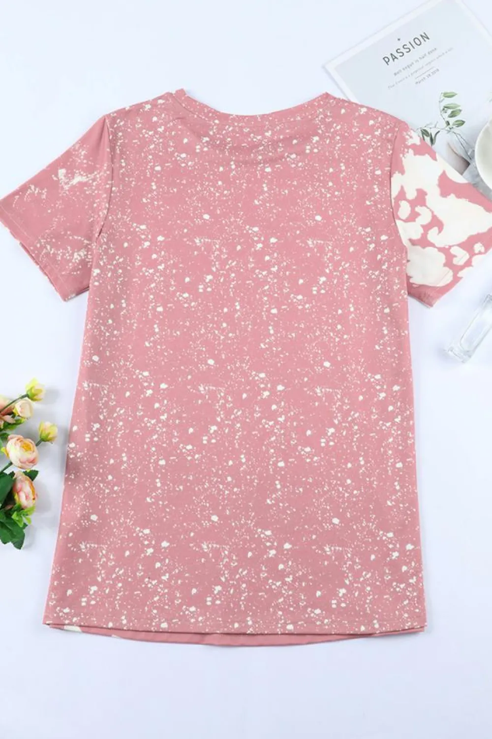 Best Dear-Lover PRAY Graphic Tie Dye Tee Pink