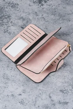 Outlet Dear-Lover PU Leather Multi-function Long Wallet Pink
