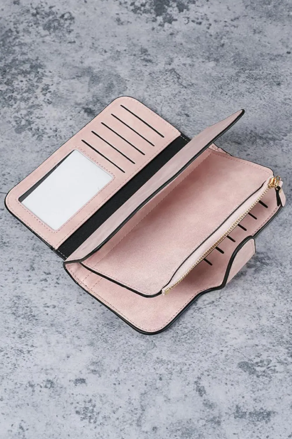 Outlet Dear-Lover PU Leather Multi-function Long Wallet Pink
