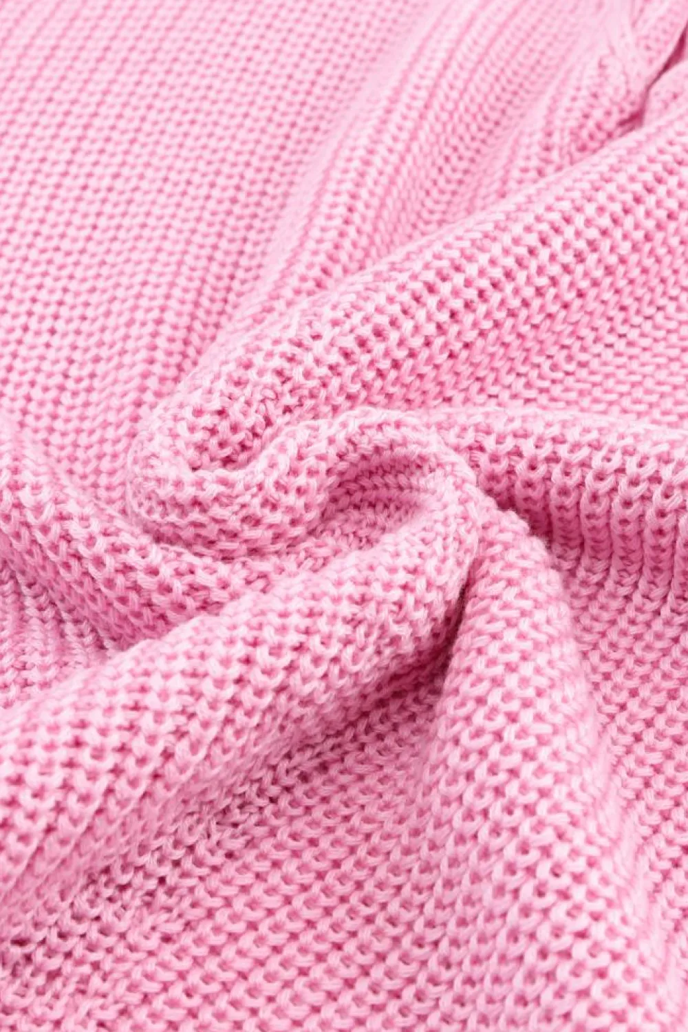 Best Dear-Lover Ribbed Knit V Neck Sweater Pink