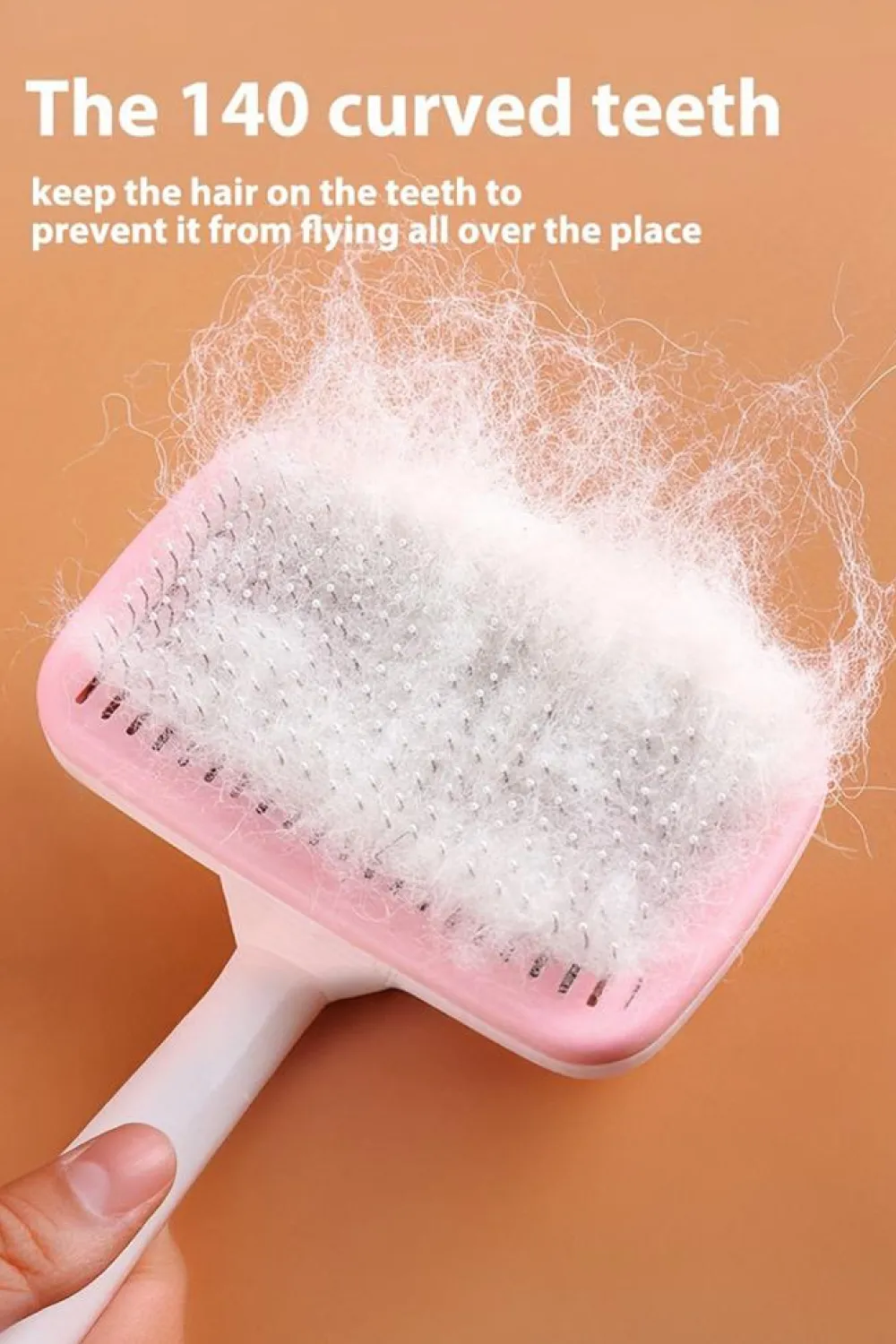 Outlet Dear-Lover Self Cleaning Gently Grooming Brush Pet Comb Pink