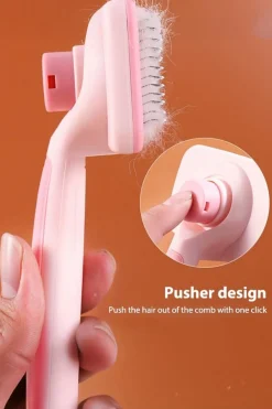 Outlet Dear-Lover Self Cleaning Gently Grooming Brush Pet Comb Pink