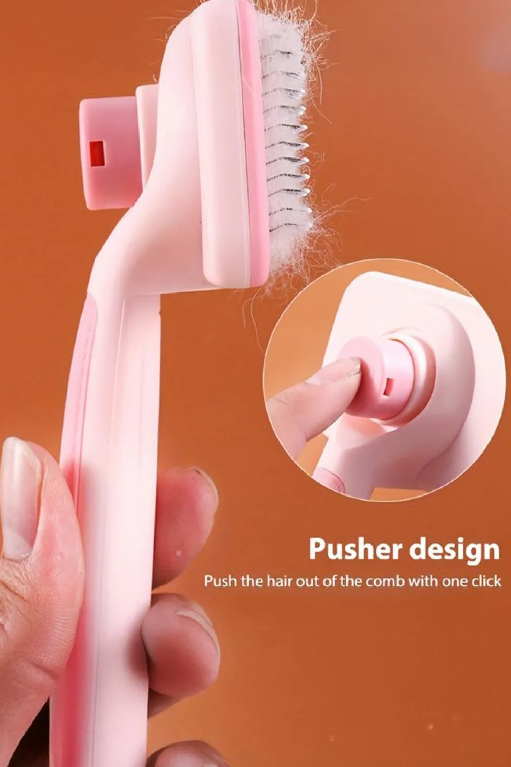 Outlet Dear-Lover Self Cleaning Gently Grooming Brush Pet Comb Pink