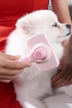 Outlet Dear-Lover Self Cleaning Gently Grooming Brush Pet Comb Pink