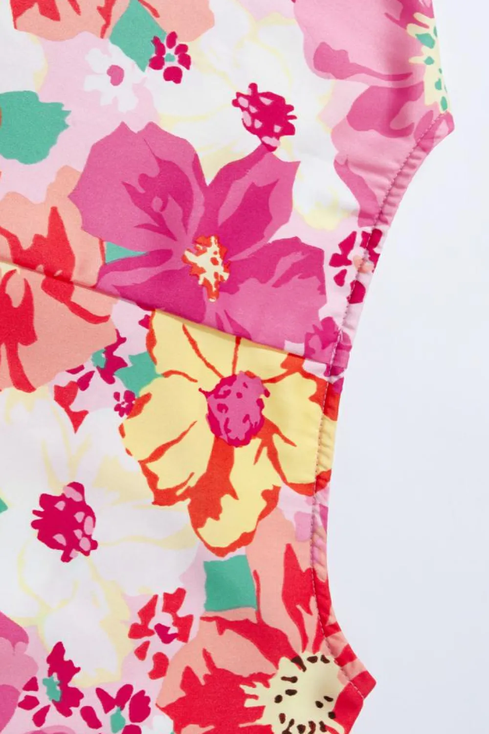 Outlet Dear-Lover Shirred Cuffs 3/4 Sleeve Floral Blouse Pink