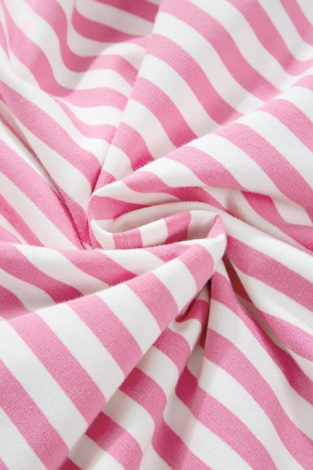 Outlet Dear-Lover Kangaroo Pocket Hoodie and Wide Leg Shorts Set Pink Stripe