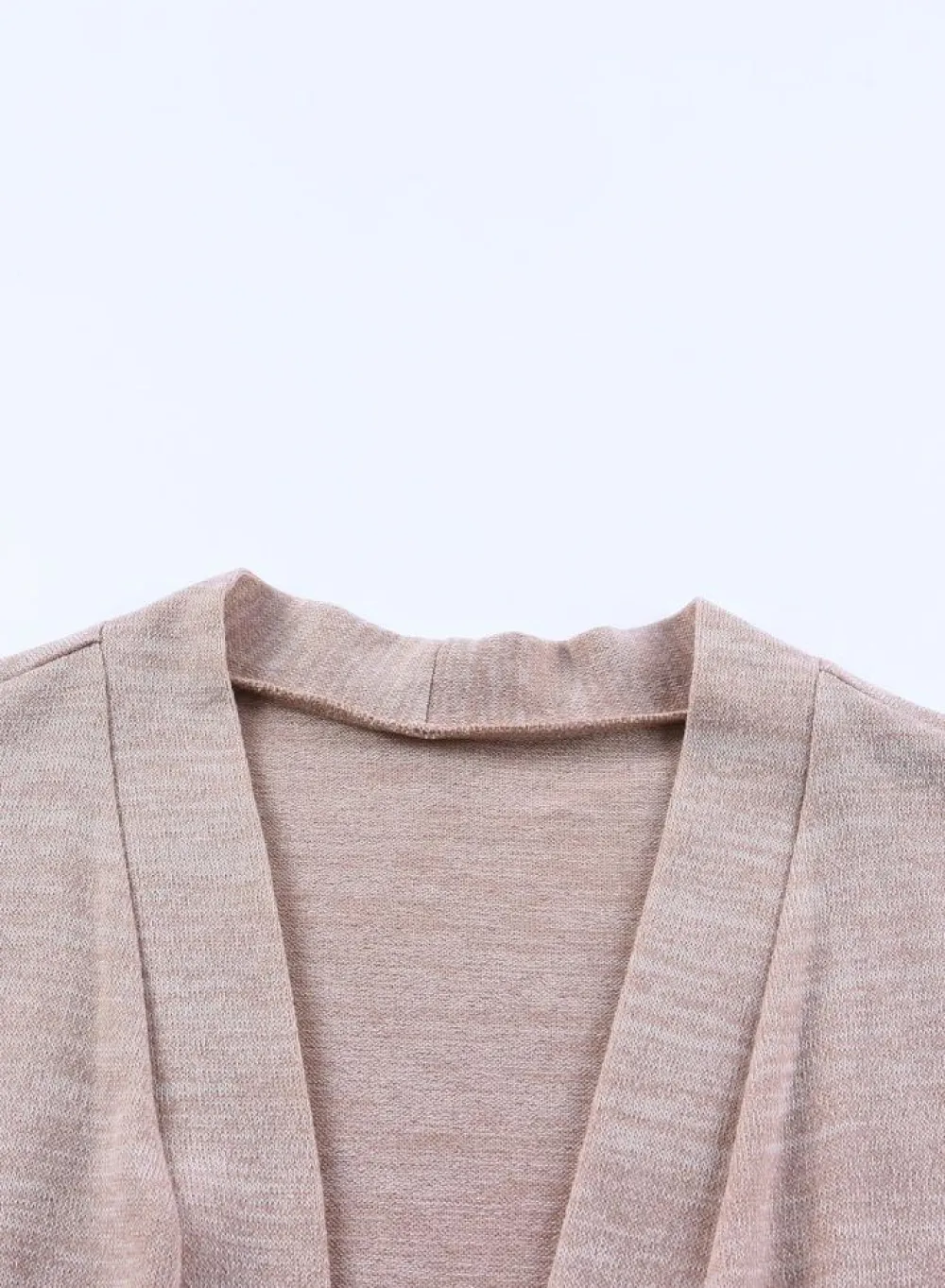 Fashion Dear-Lover Tunic Back Open Front Cardigan with Pockets Pink