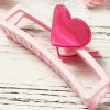 Hot Dear-Lover Valentines Minimalist Heart Design Hair Claw Pink