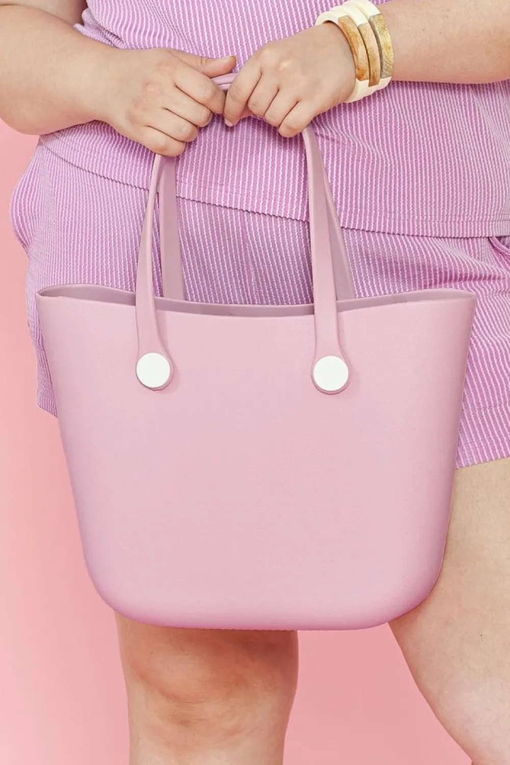 Clearance Dear-Lover Waterproof Self-assembly Detachable Straps EVA Tote Bag Pink