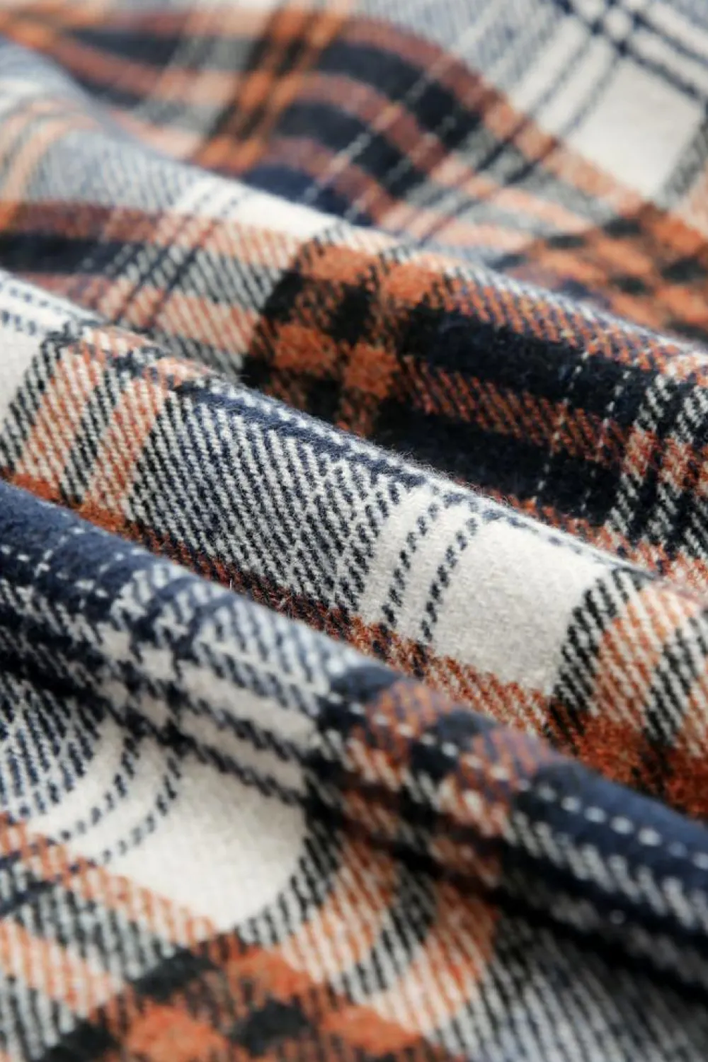 Outlet Dear-Lover Plaid Pattern Sherpa Lined Hooded Shacket Blue-2
