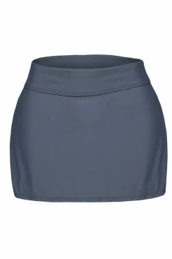 Discount Dear-Lover Plus Size Grey Skirted Swim Bikini Bottom Gray