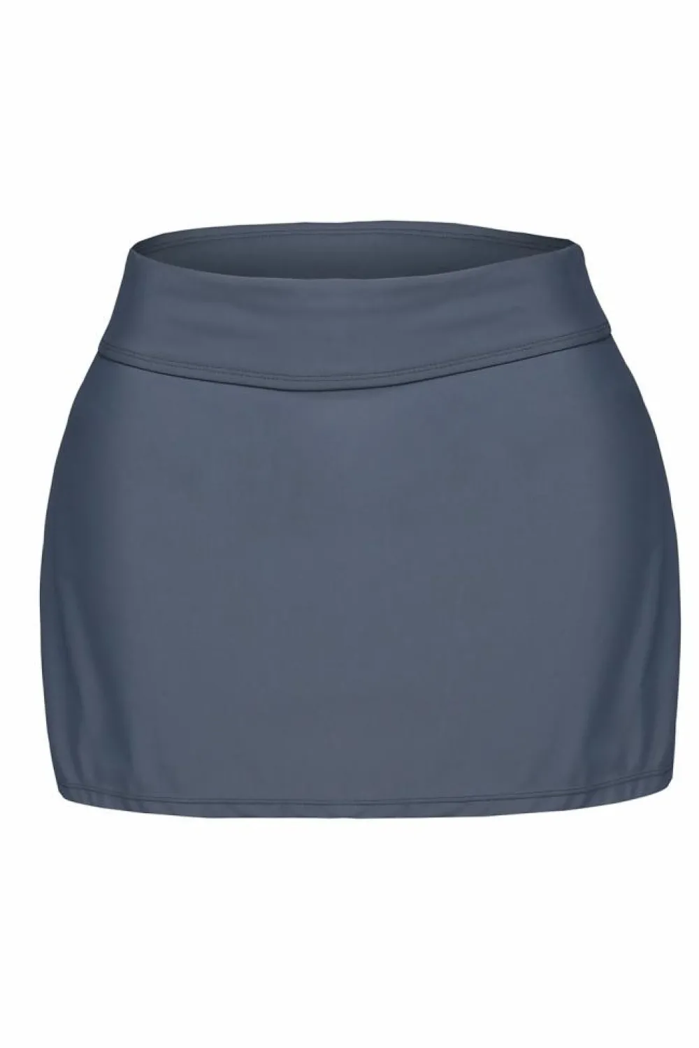 Discount Dear-Lover Plus Size Grey Skirted Swim Bikini Bottom Gray