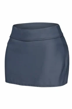 Discount Dear-Lover Plus Size Grey Skirted Swim Bikini Bottom Gray