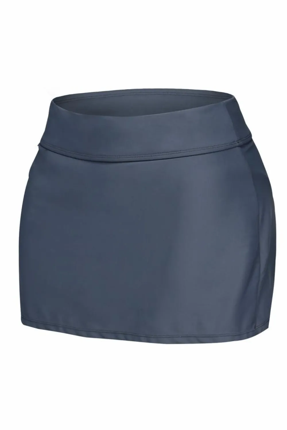 Discount Dear-Lover Plus Size Grey Skirted Swim Bikini Bottom Gray