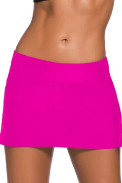 Hot Dear-Lover Plus Size Rosy Skirted Swim Bikini Bottom Rose