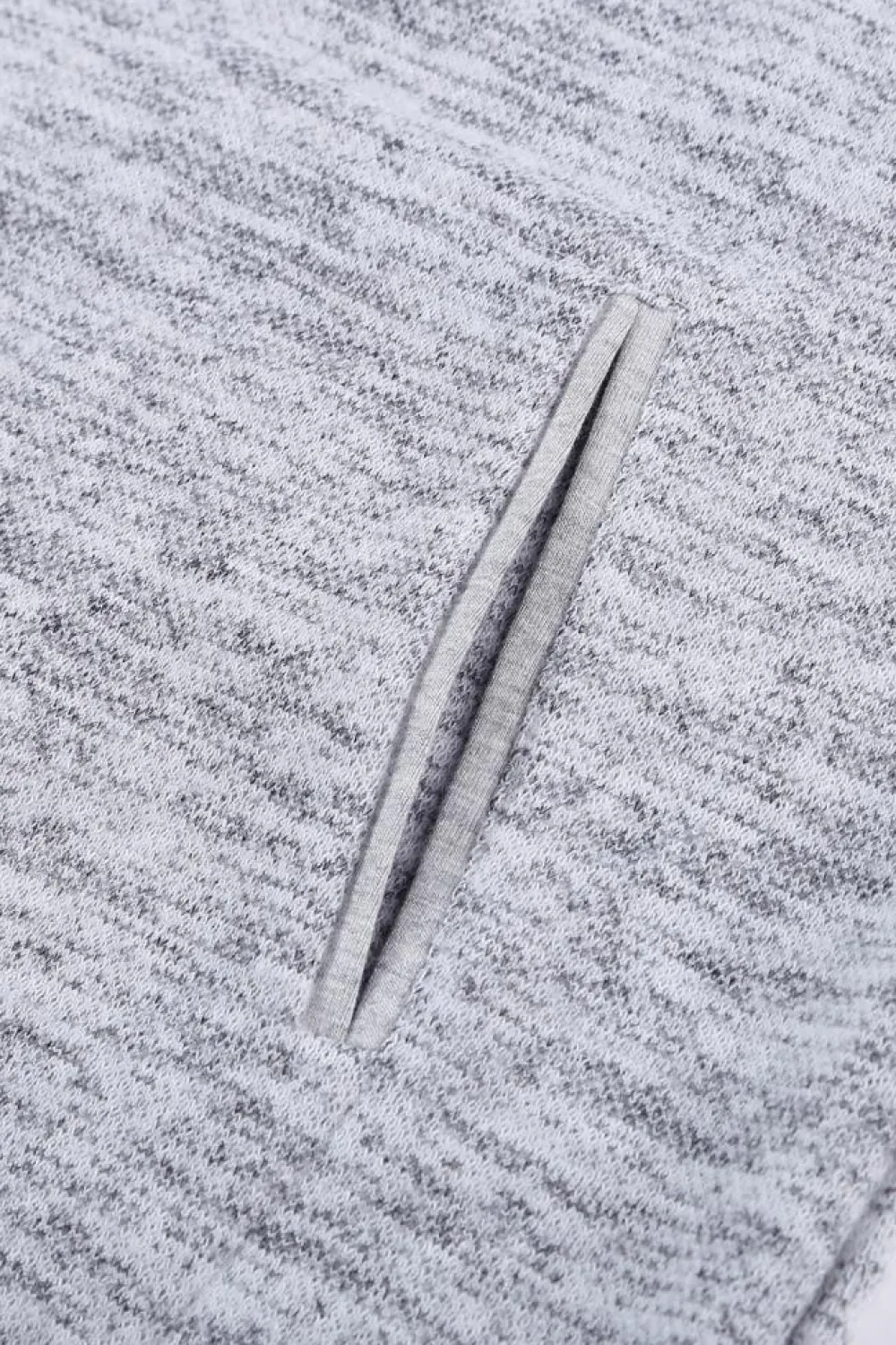 New Dear-Lover Pocket Design Buttoned Casual Hoodie Gray