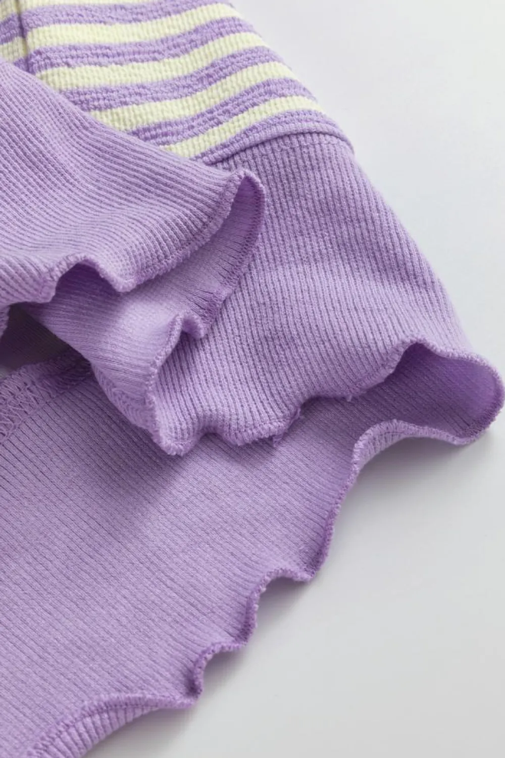 Online Dear-Lover Loose Drop Shoulder Long Sleeve Top Purple Stripe