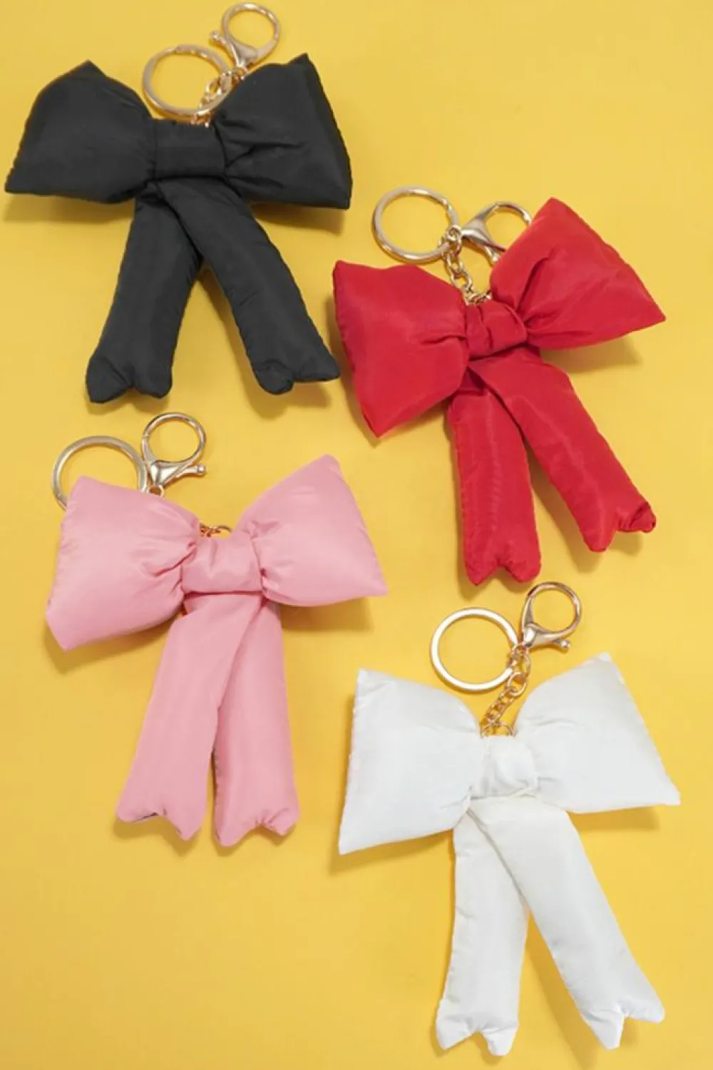 Best Dear-Lover Cute 3D Bow Knot Keychain Racing Red